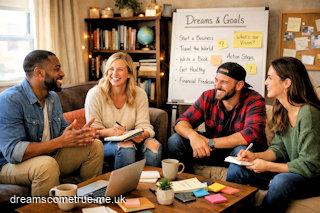 Group of people engaged in a mastermind meeting